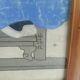 A framed Chinese ancestral portrait is a traditional hand-painted