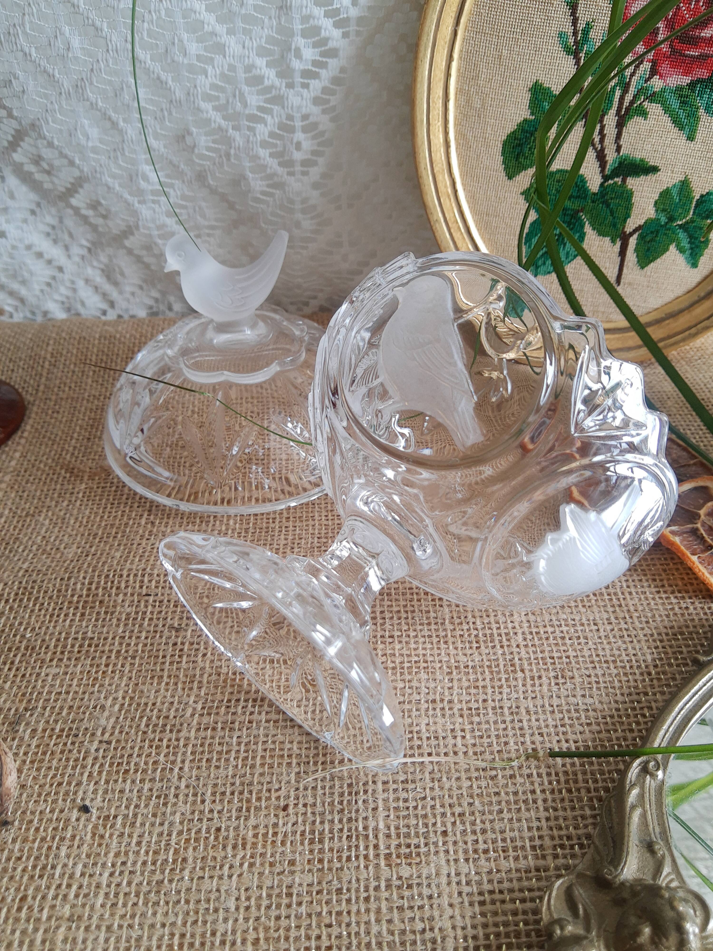 Bonbonnière / sugar Cristal d'Arques - Passerines - vintage