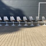 8x original Knoll Tulip dining chairs Eero Saarinen