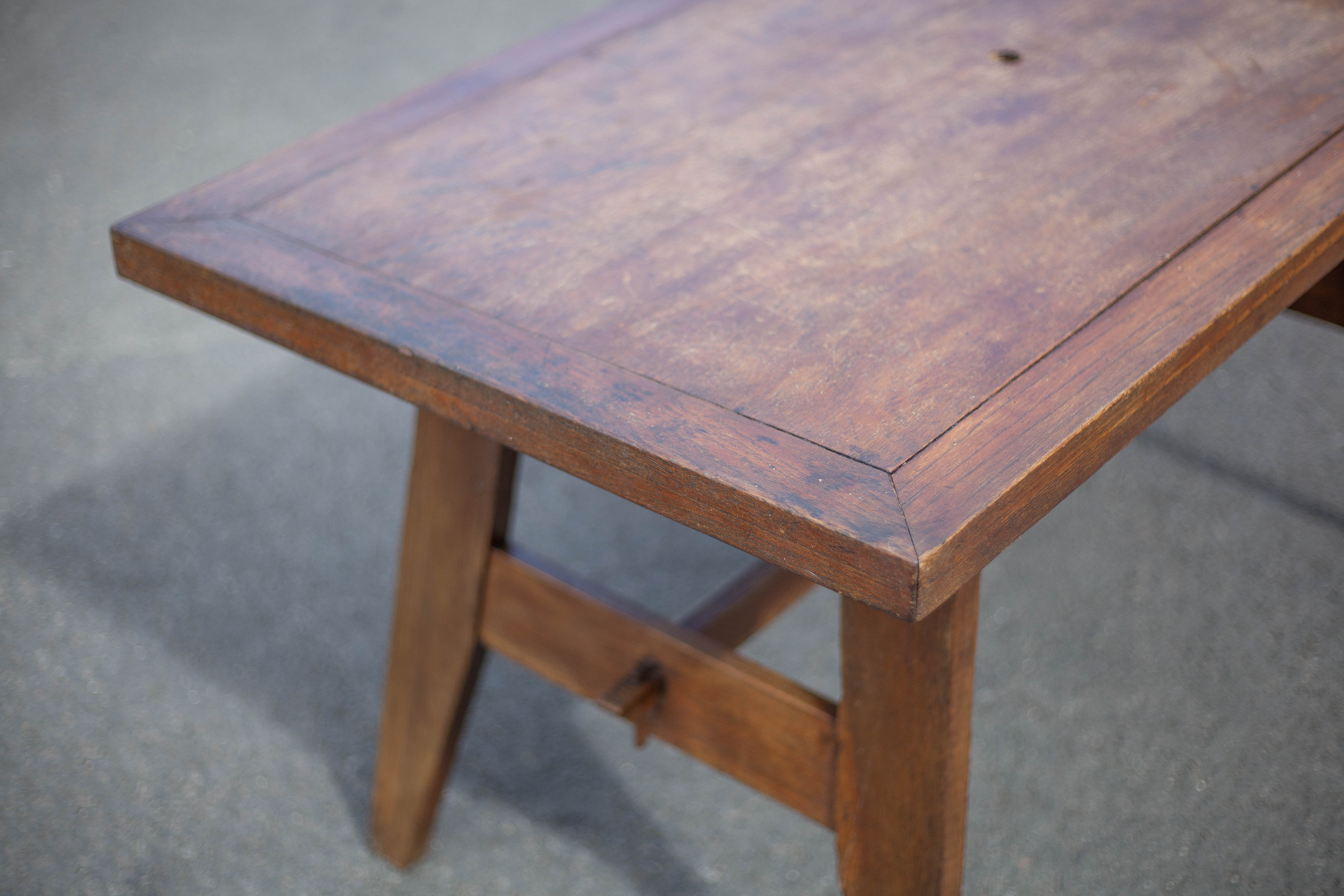 Rene gabriel table, 50s wood table, dining table, kitchen, veranda