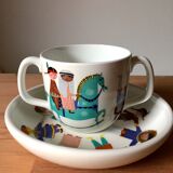 Children's dishes or birth gift Plate and bowl Utan gränser gustavsberg vintage design scan
