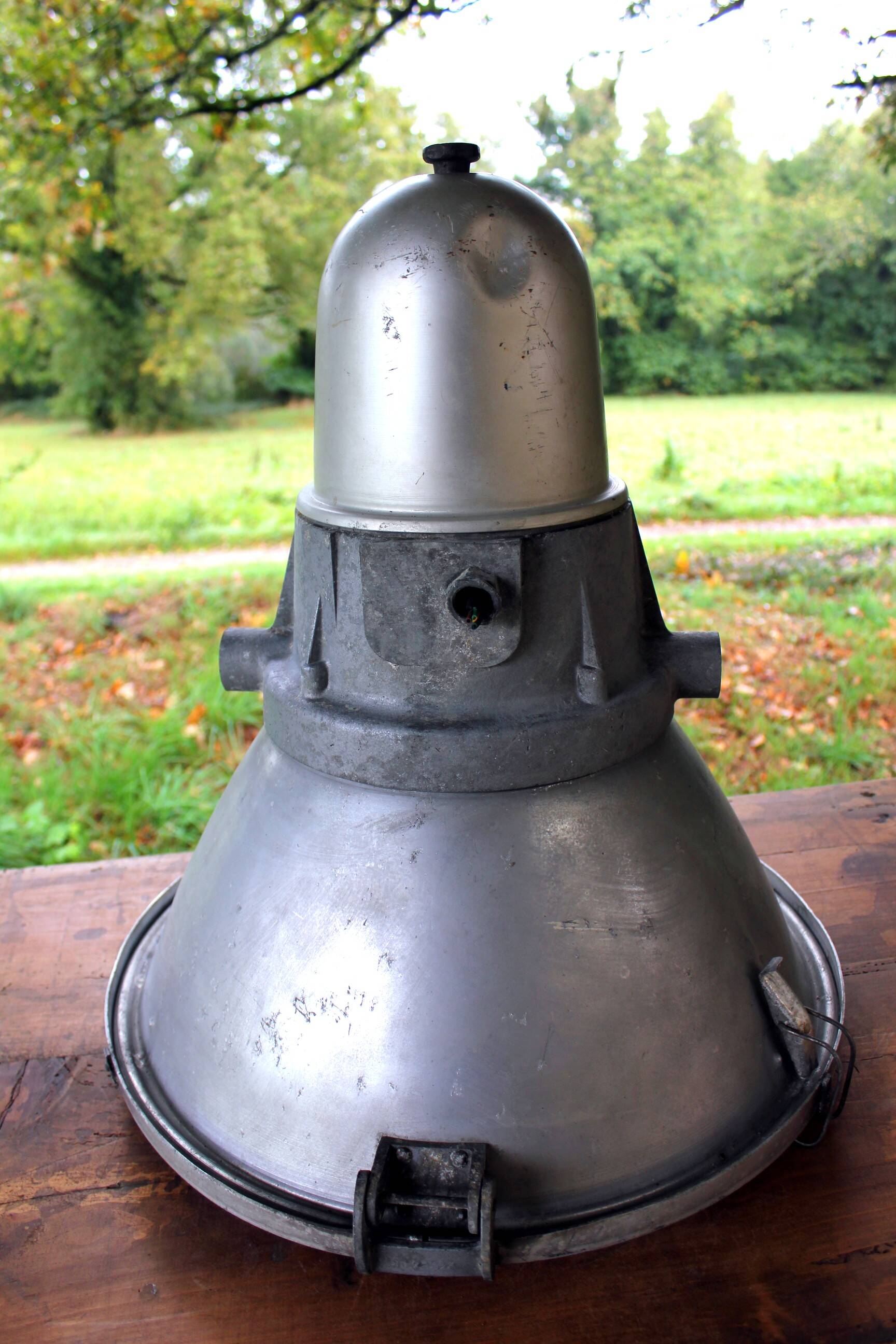 Large vintage industrial light fixture pendant light