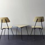 Set of 2 bedroom chairs and sidetabe by Rob Parry for Dico, The Netherlands 1950's