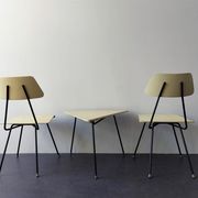Set of 2 bedroom chairs and sidetabe by Rob Parry for Dico, The Netherlands 1950's
