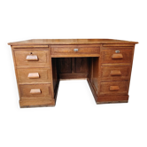 Minister's desk with double drawers and oak pull-outs - 1940
