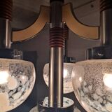 Large Italian Mid Century  Chandelier Pendant Murano Glass