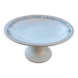 Saint-Amand fruit bowl on foot, new ceramic factories of the North, Molière model