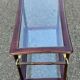 Desserte vintage verre et palissandre style Lacca