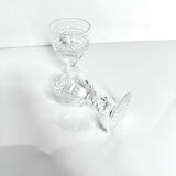 2 crystal Porto glasses by Saint-Louis, Trianon model.