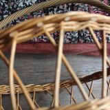Vintage basket round Osier Large cove