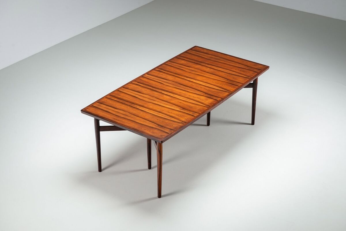 Arne Vodder large dining table in rosewood model 201 Sibast Denmark 1960