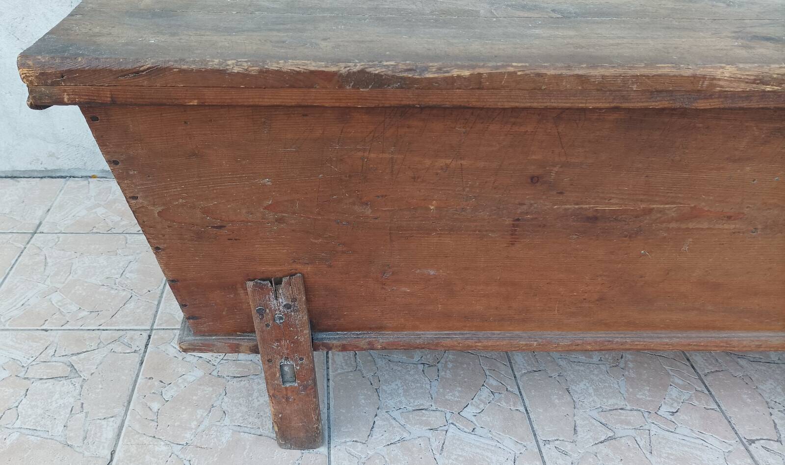 19th-century pine dough mixer