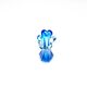 Vase Swing Sculptural – Stretched Glass Azure Blue – Korean Craftsmanship 1970