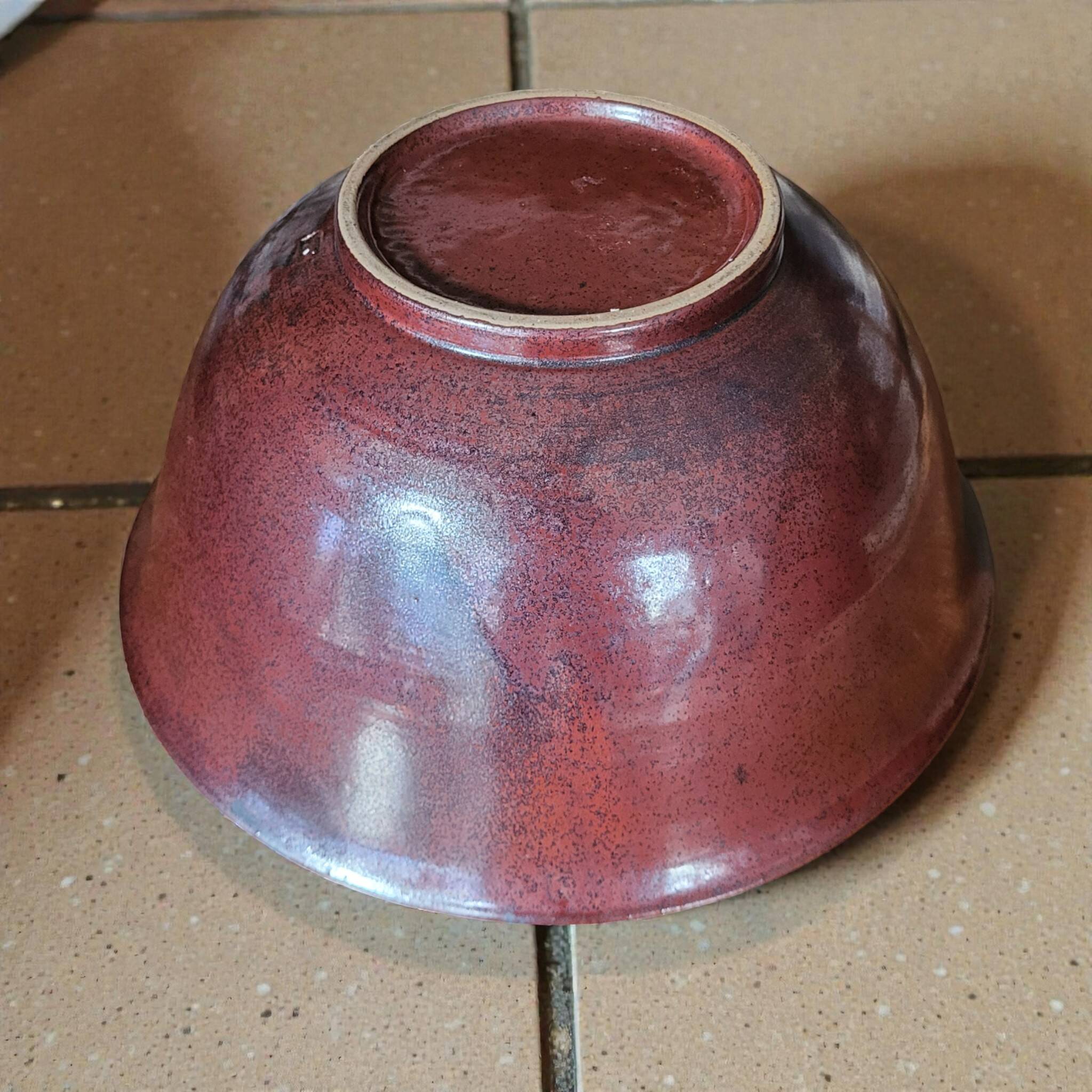 XXL stoneware salad bowl by Jean Cacheleux / Puisaye