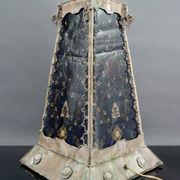 Moorish style lamp in patinated copper and painted glass, France, Mid-Century