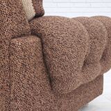 Fauteuil relax danois, revêtement en laine d'origine, années 70