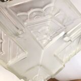 Art Deco Chandelier/Ceiling Light/Cast Glass Pyramid Shape & Angelo Frame
