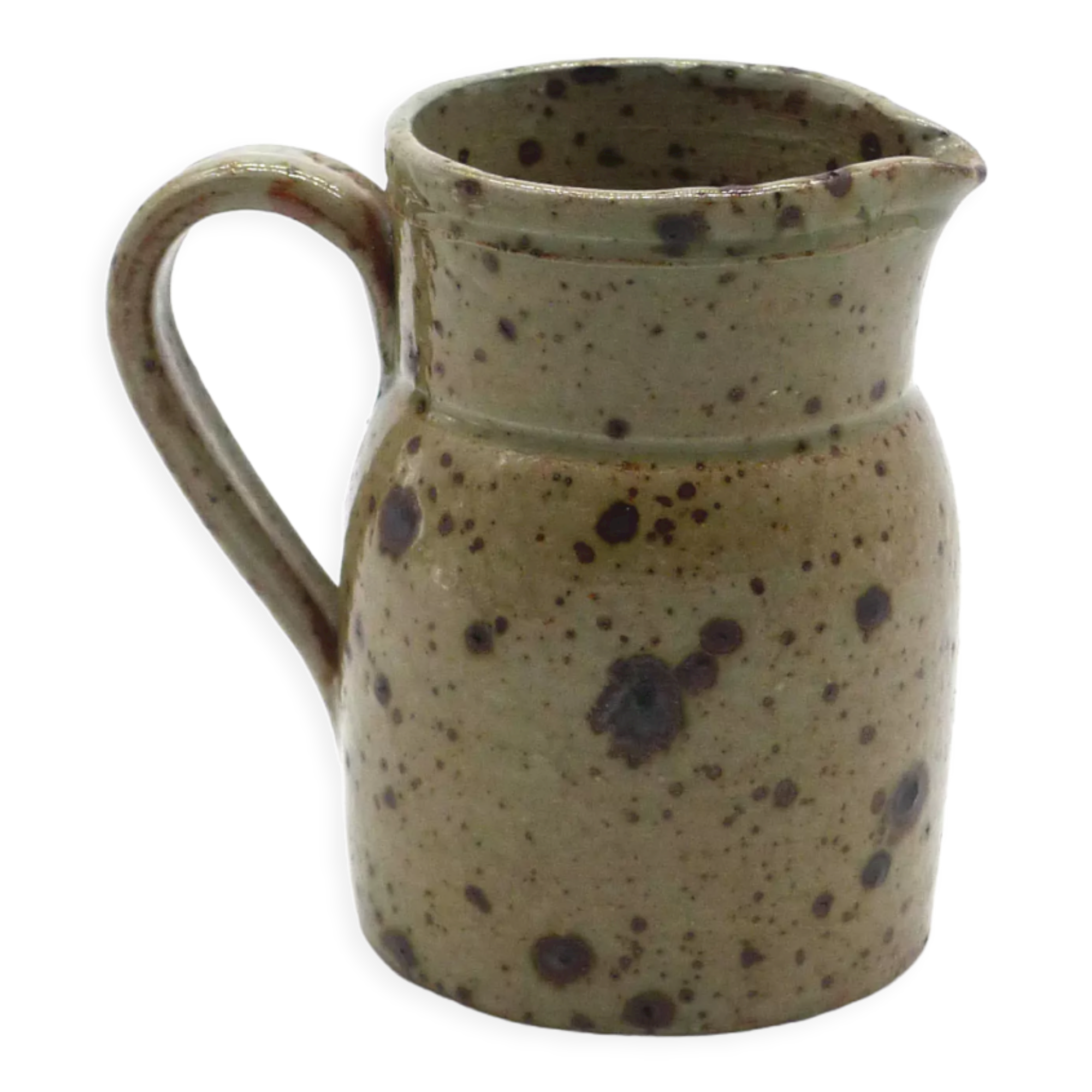 Milk jug in pyrite stoneware
