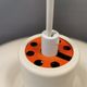 Older ph 4/3 hanging lamp, in white, with original orange suspension disk.