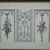 Room framed under glass "architecture and sculpture Louis XVI"