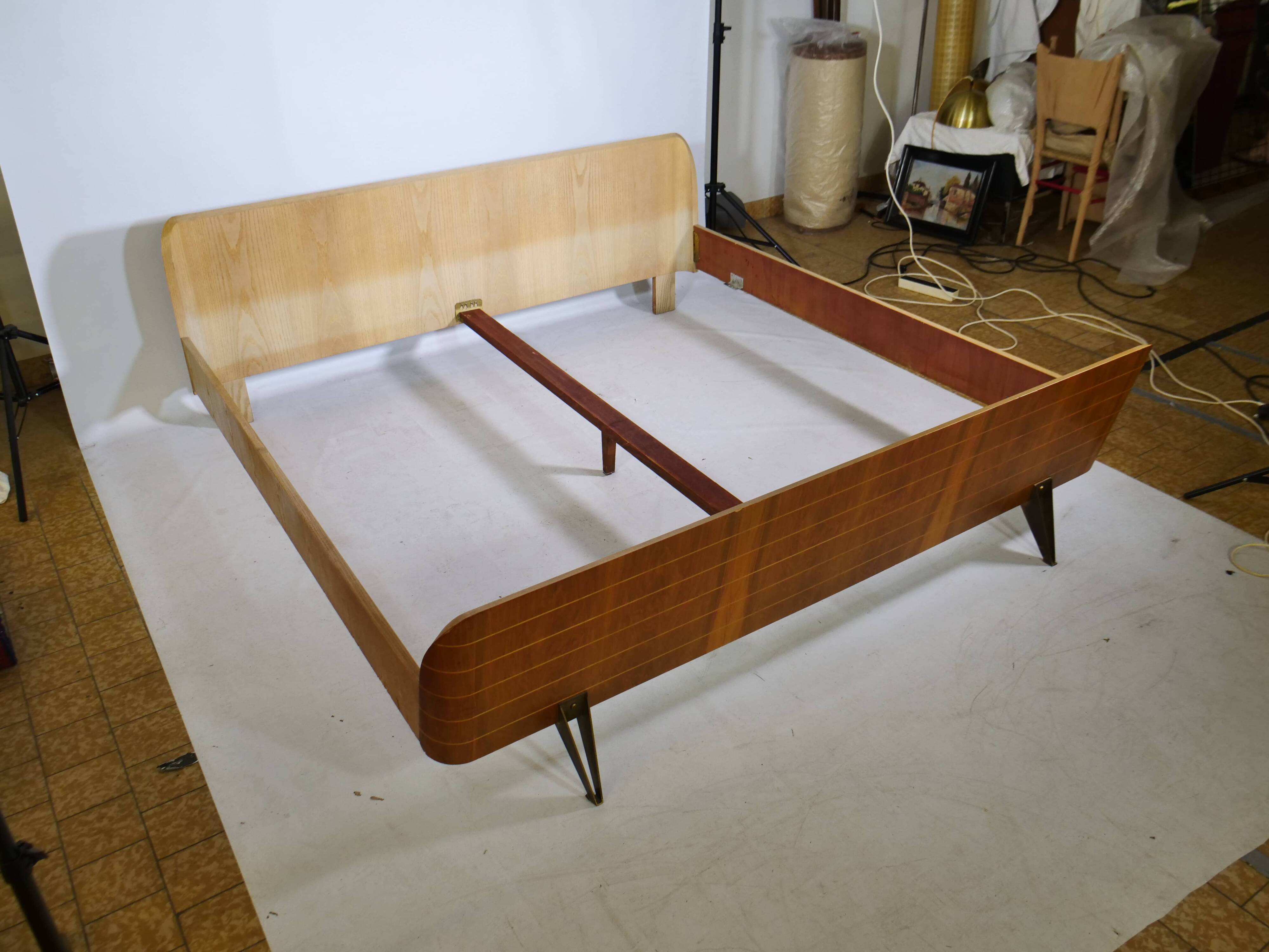 Vintage design double bed, 50s 60s