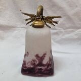 Glass paste wall light, bronze swallows