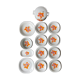 full service porcelain Masse Surget at Mehun vintage dish 1970 orange