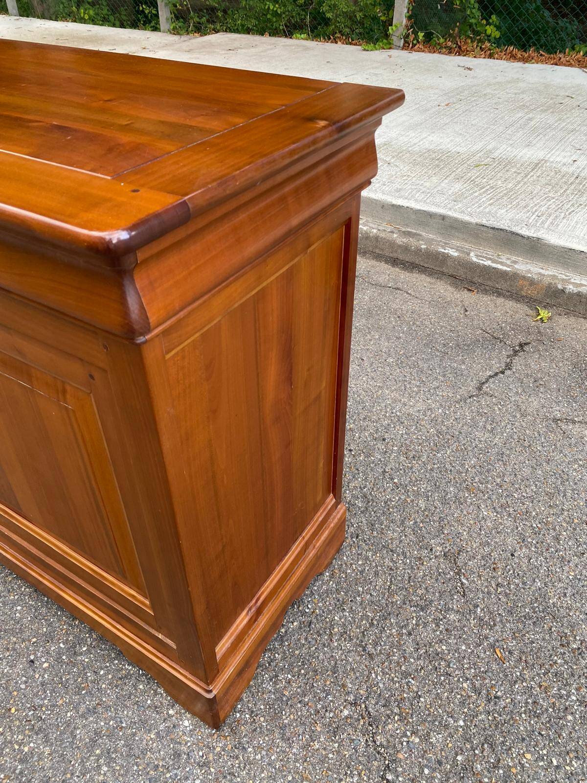 Buffet enfilade merisier massif 3 portes 3 tiroirs Louis Philippe