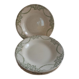 Suite of 5 plates terre de fer Creil and Montereau