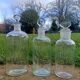 Set of 3 retro glass bottles