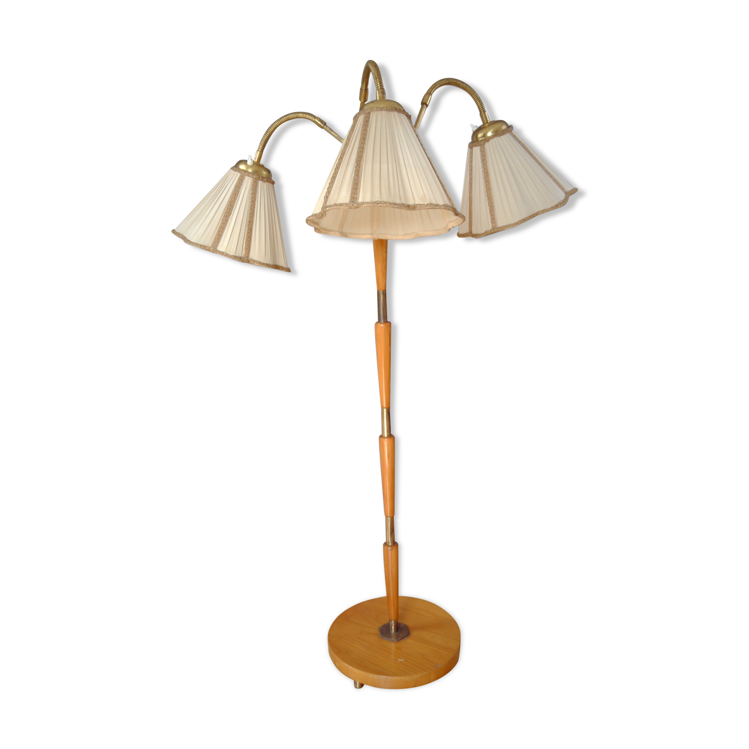 Vintage 3-armed floorlamp, 1940's