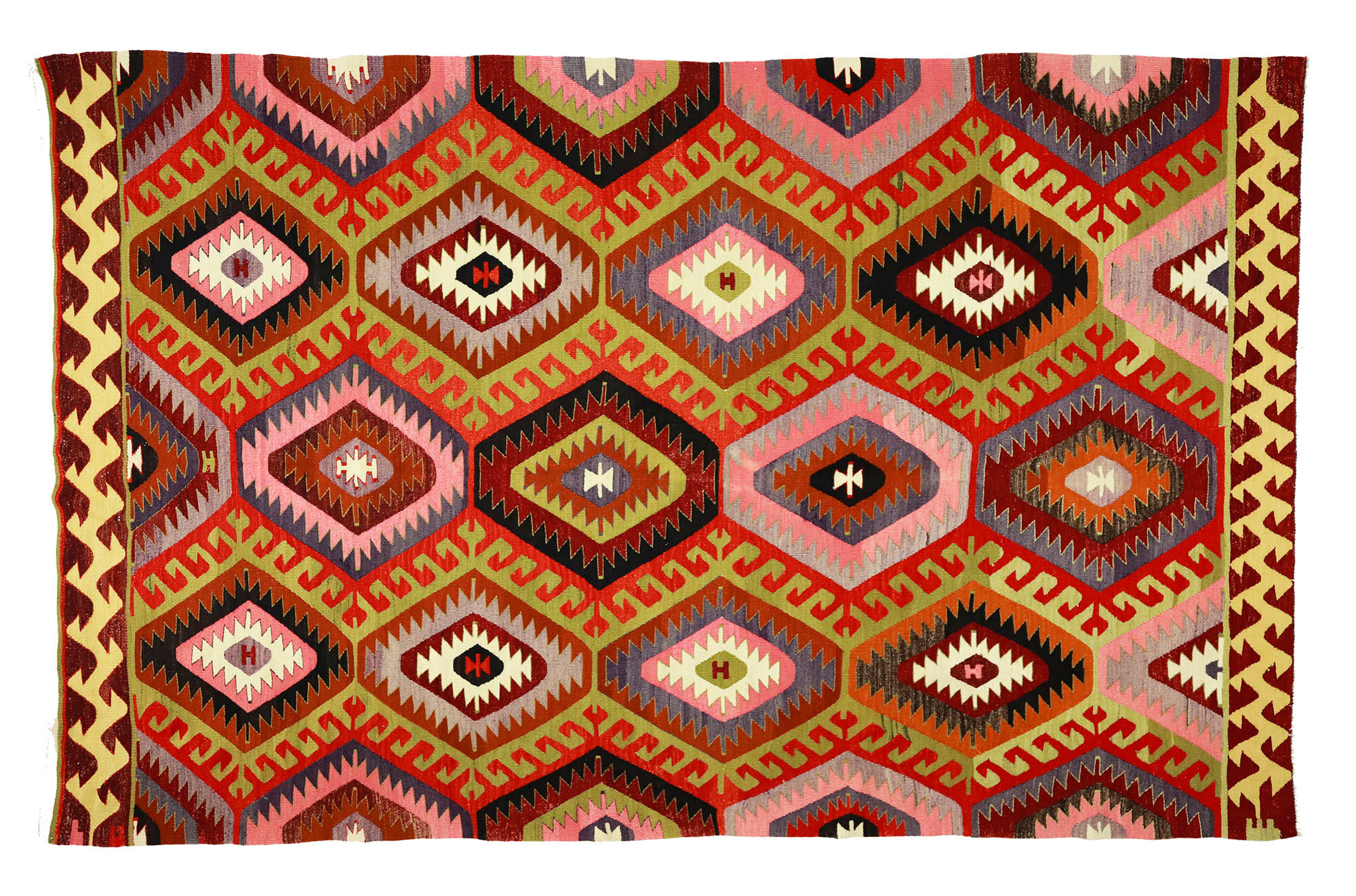 Anatolian handmade kilim rug 315 cm x 206 cm