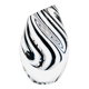 Murano Vase - Sommerso with Stripes - Black & White - 1990
