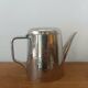 Silver-plated hammered metal teapot Art Deco