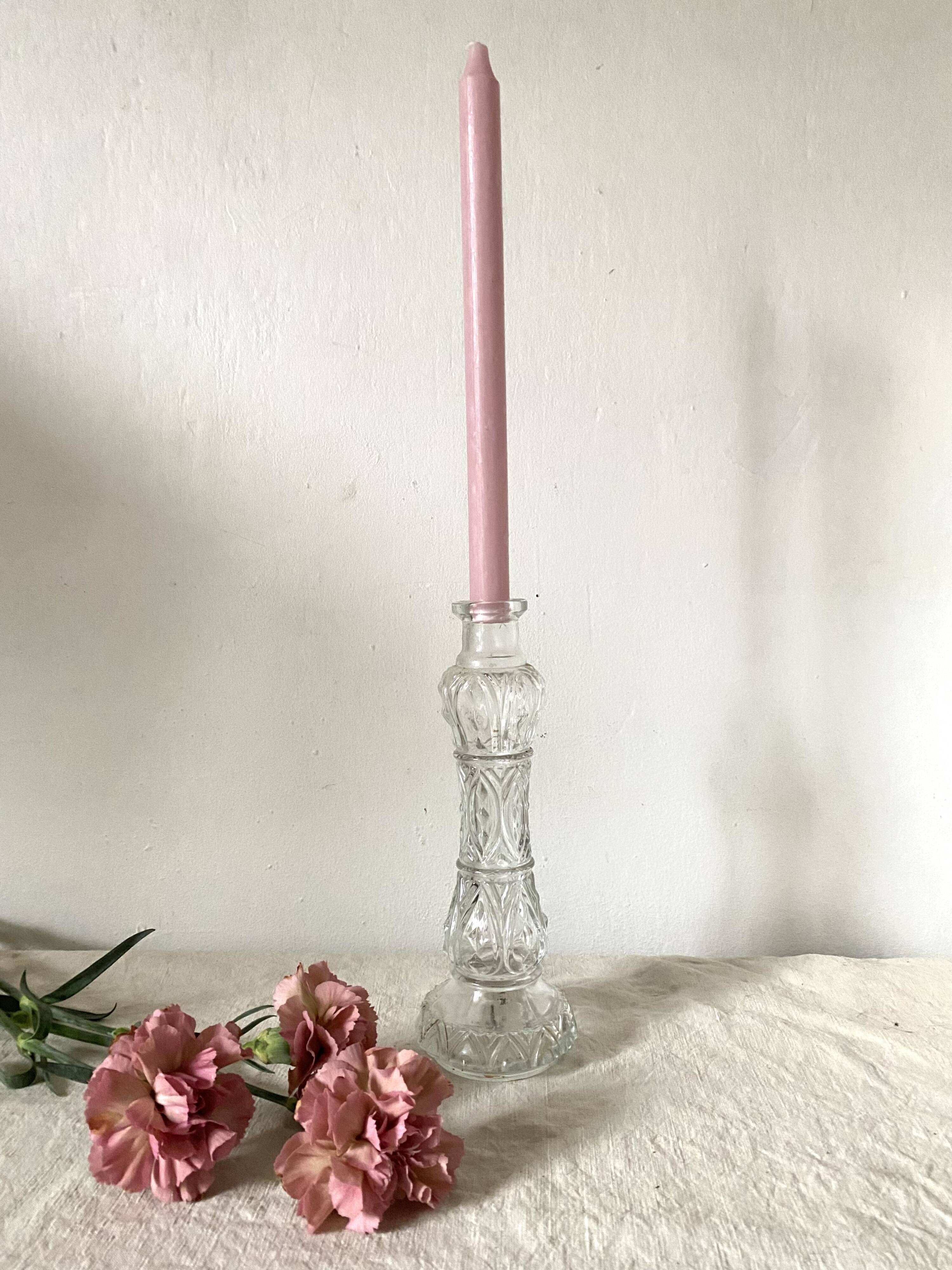 Vintage glass candle holder