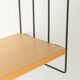 WHB wall shelf with ash wood shelves and black metal frame