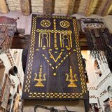 Berber heritage: ancient door decorated with camel bones