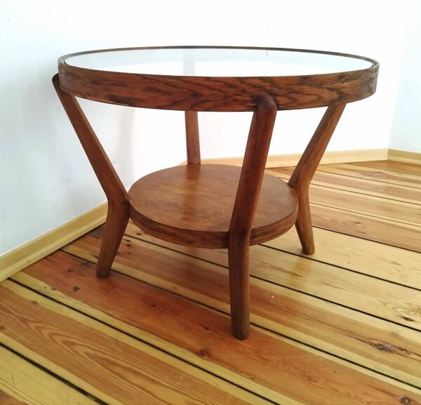 Table basse attribuée à K. Kozelka pour Interier Praha, Ancienne Tchécoslovaquie, années 1930