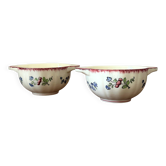 Gien faience - 2 vintage ear bowls model Lorraine