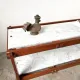 Italian modernist shelf in teak and Carrara marble, 1950s