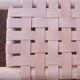 Woven leather stool