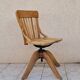 Chaise de bureau pivotante en chêne blond vers 1930
