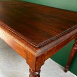 Solid walnut table with one drawer