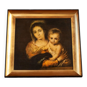 Peinture de Murillo. La Vierge de la serviette. Murillo la Vierge de la serviette.