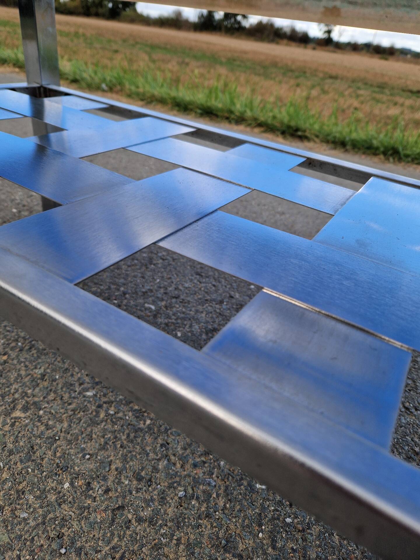 Stainless steel and smoked glass coffee table