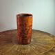 Vintage ceramic vase signed "Miep" with orange flamed glaze.