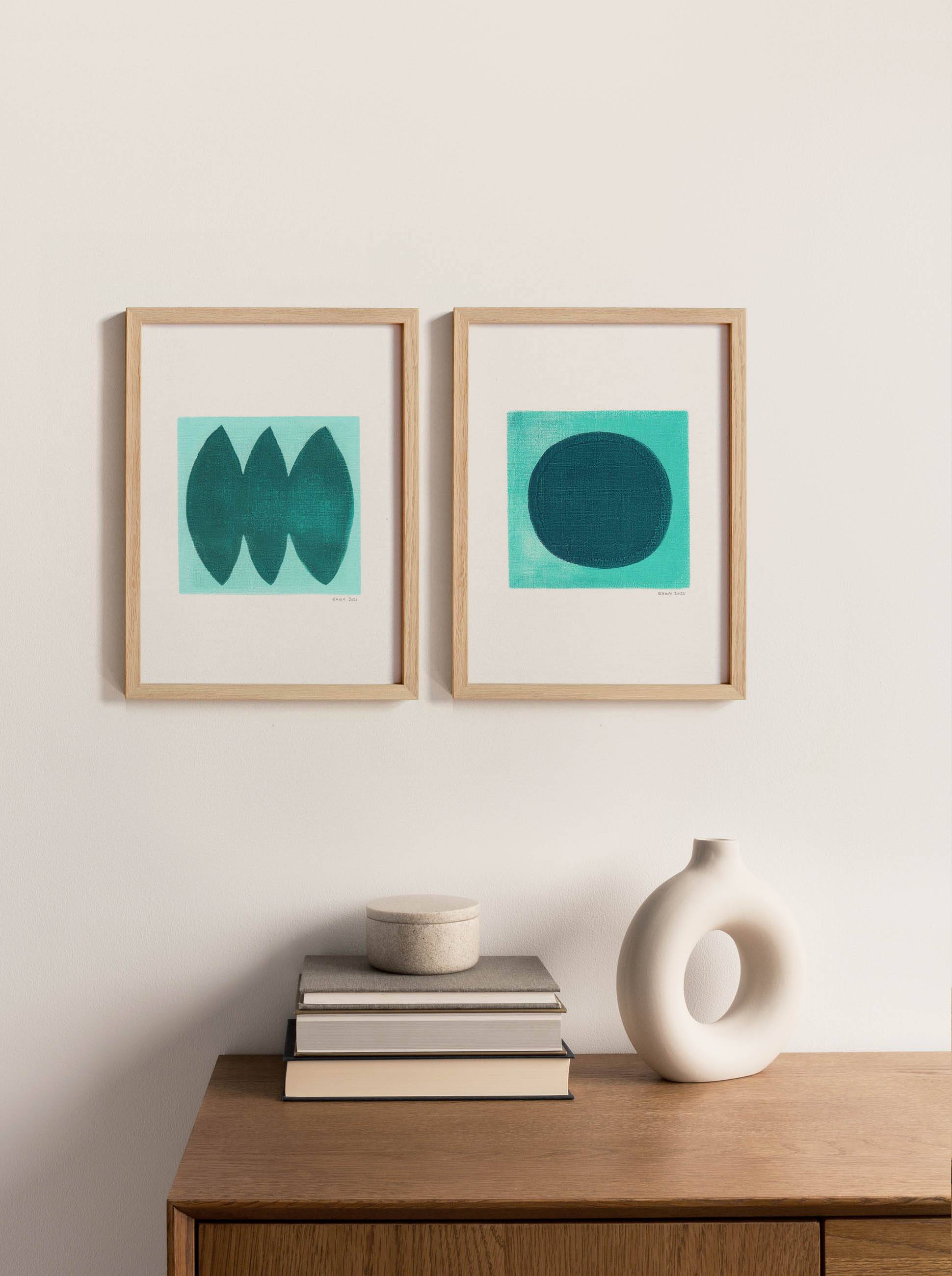 Duo de peintures abstraites - M300 et H246 - signées eEawy