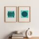 Duo de peintures abstraites - M300 et H246 - signées eEawy