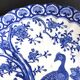 Plat porcelaine japonaise oiseaux bleus