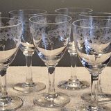Baccarat 10 small antique glasses for white wine/port